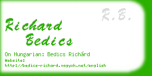 richard bedics business card